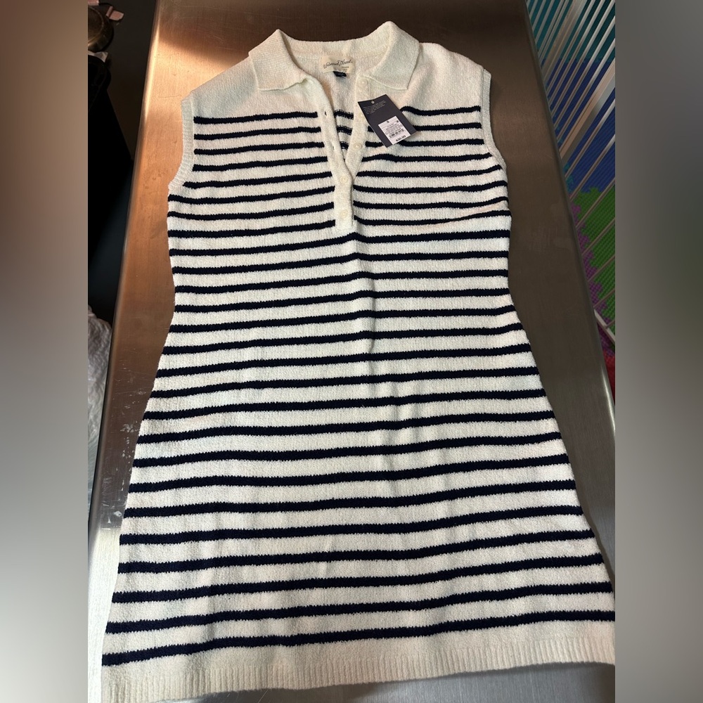 Universal Thread Navy and White Striped sweater‎ Dress